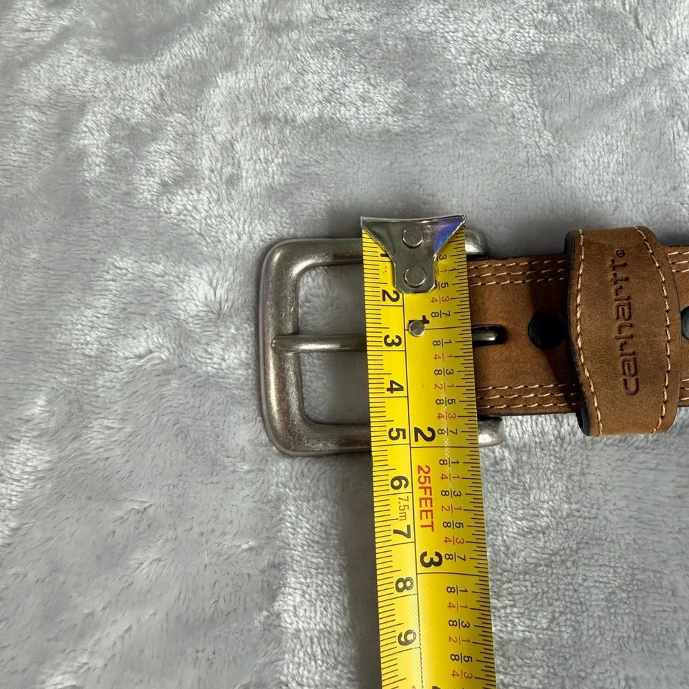Carhartt Mens Brown Genuine Italian Leather Belt Size 40 Workwear 2202
